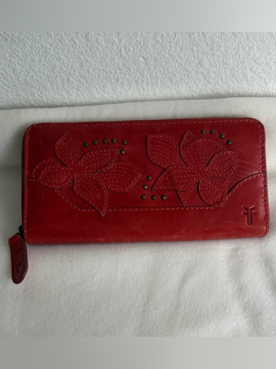 Frye Handbags - Frye Studded Floral Zip Wallet